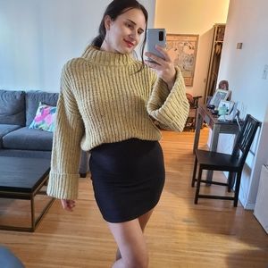 Topshop Cropped Bell Sleeve Sweater